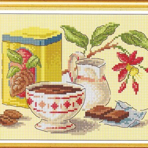 Disegno punto croce cioccolato, download immediato pdf disegno xstitch, schema punto croce pdf da scaricare, schema pdf aida count xstitch