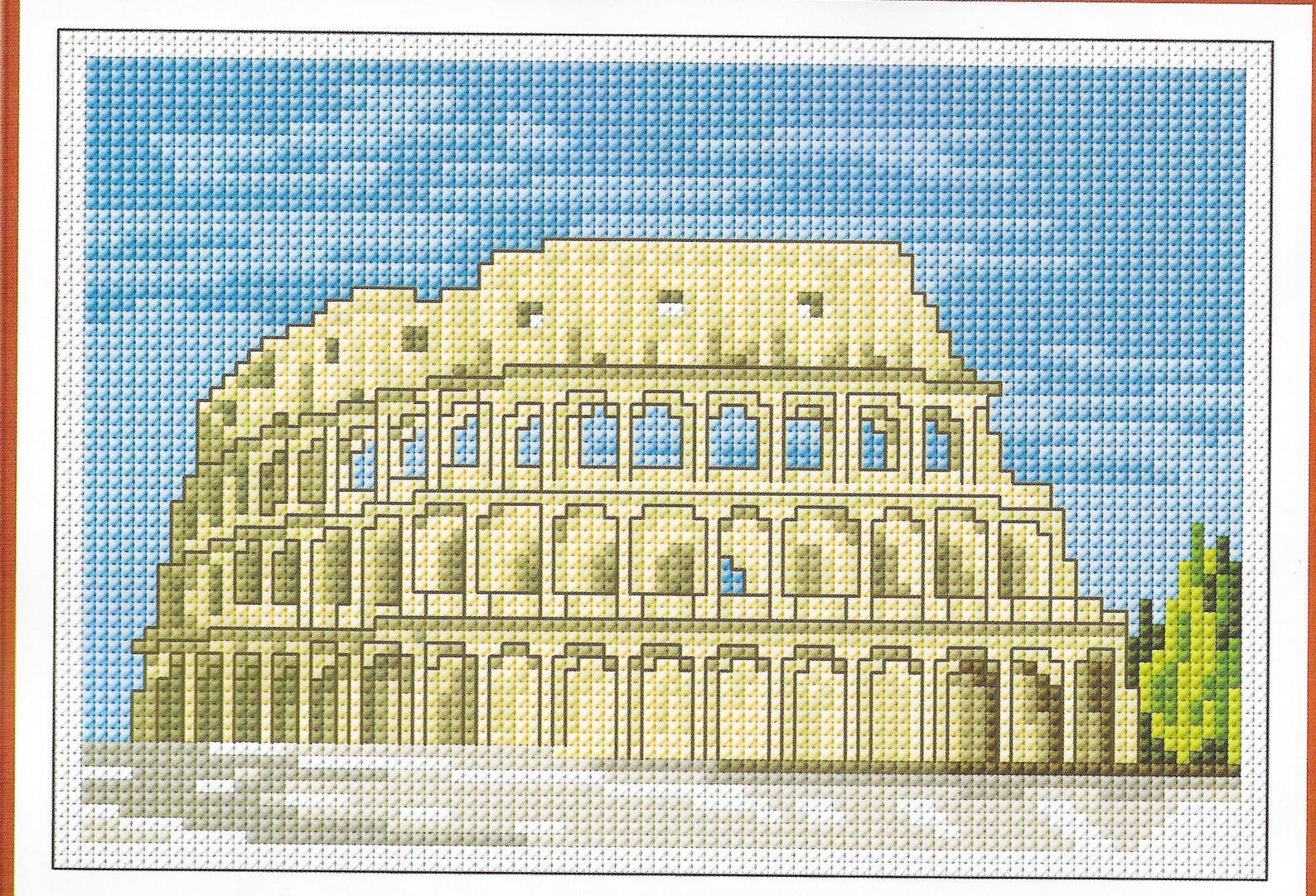 Rome Cross Stitch Pattern, Modern X Stitch Pdf, Italy Cross Stitch Pdf