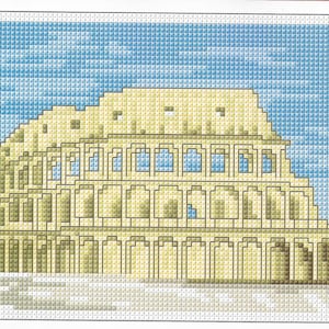 Rome Cross Stitch Pattern, modern x stitch pdf, Italy cross stitch pdf pattern, modern pdf pattern, counted cross stitch pattern