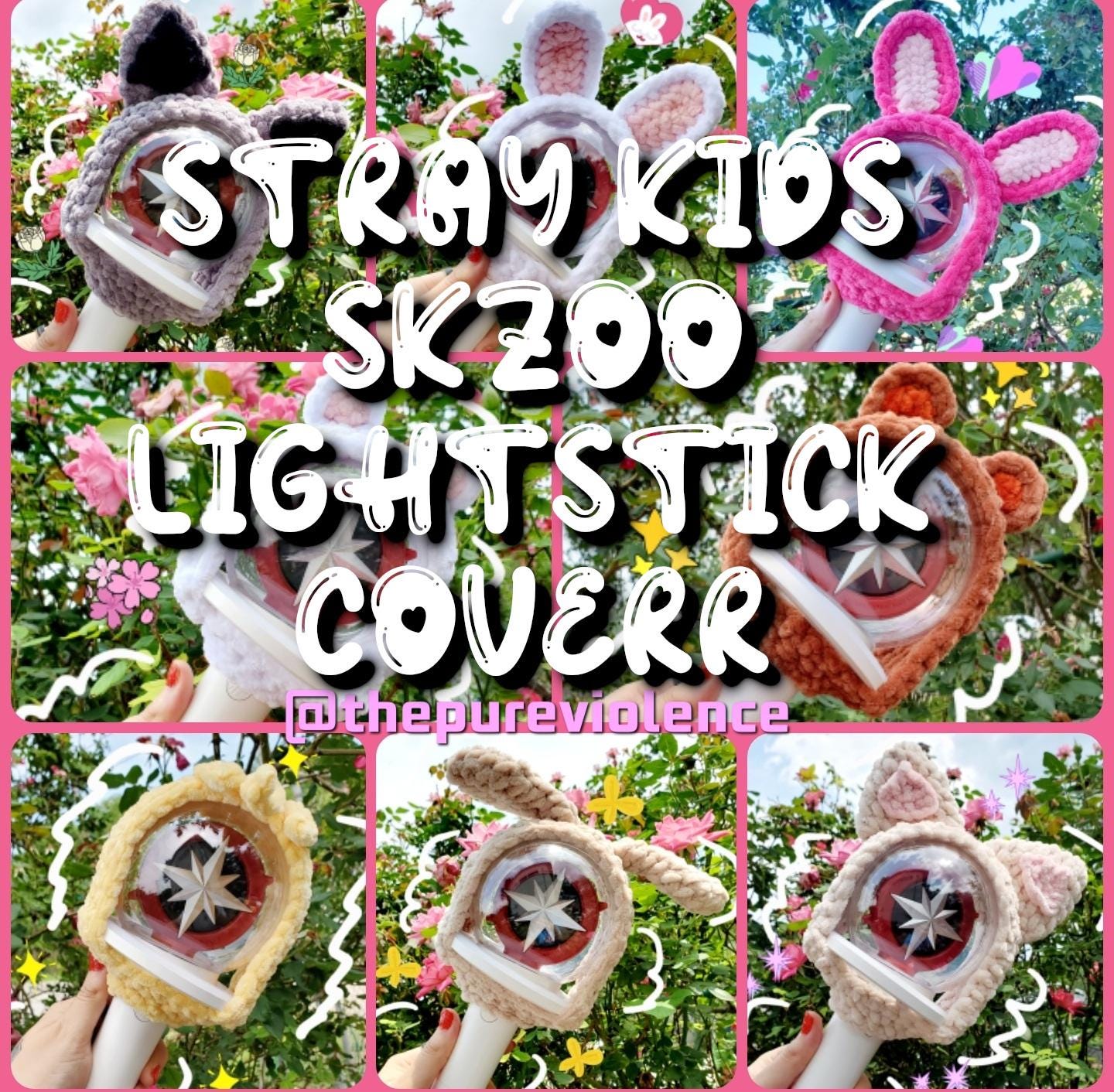 Stray Kids Crochet Lightstick Cover Skzoo Kpop - Etsy Stray Kids Crochet Lightstick Cover Skzoo Kpop - Etsy