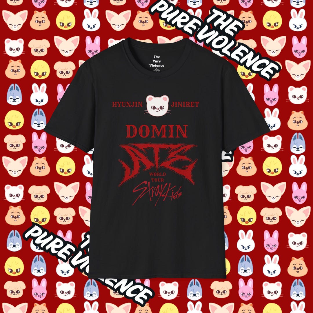 アイドル Straykids dominate Japan HYUNJIN shirt Stray Kids [Hyunjin] Jiniret EVIL SKZOO T-SHIRT dominATE