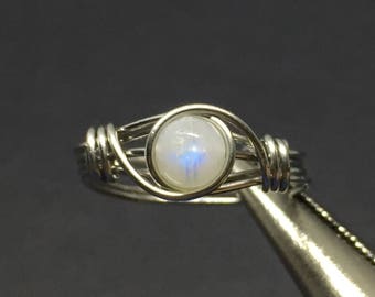 Moonstone Wire Wrapped Ring