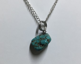 Wire Wrapped Magnesite Nugget Necklace