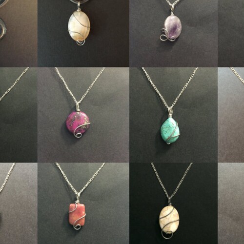 Wholesale Wire Wrap Stone Pendants Wholesale Wire Wrapped Etsy