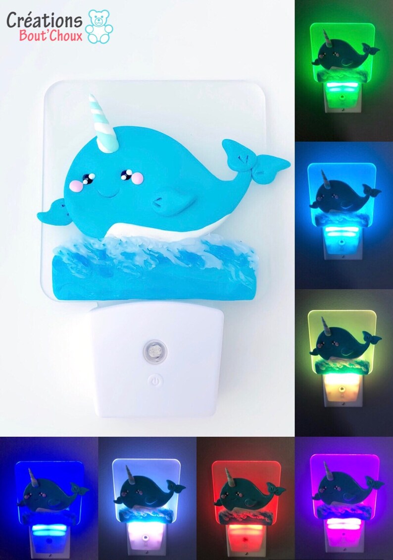Narwhal Colourful Neon Light