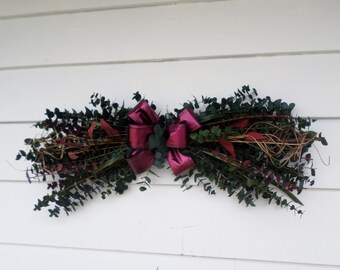 Dried Floral Eucalyptus Swag Floral Swag Rustic Wreath Swag Etsy