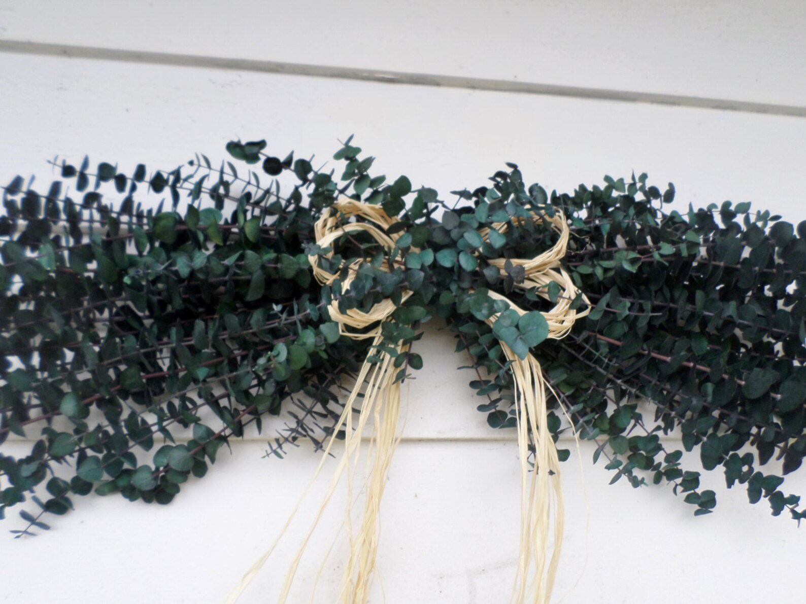 Fragrant Eucalyptus Swag Preserved Green Dried Floral Wall Etsy