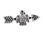 Old Pawn 1940 39 s Navajo Thunderbird Arrow Brooch Pin