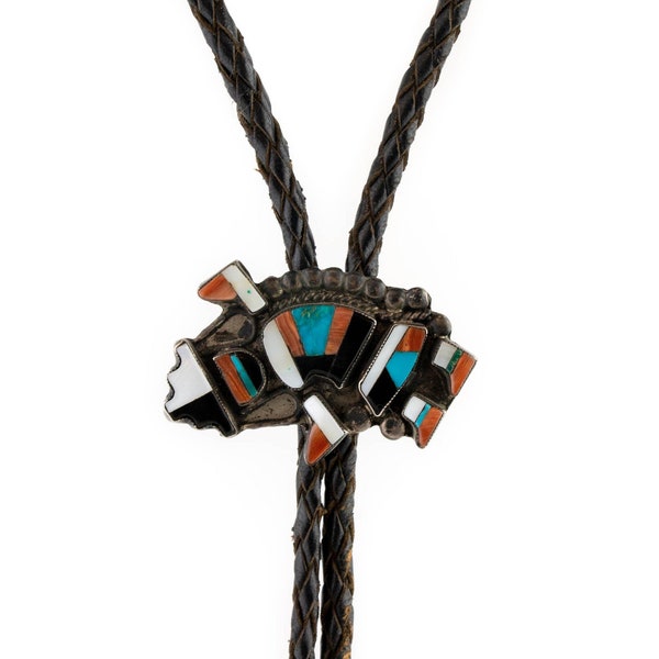 Zuni Rainbow Man Kachina Bolo Tie