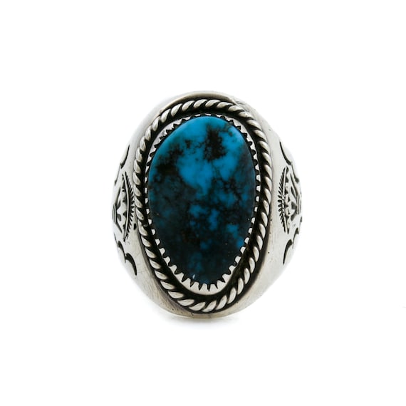 Hubei Turquoise Vintage Navajo Ring - image 1