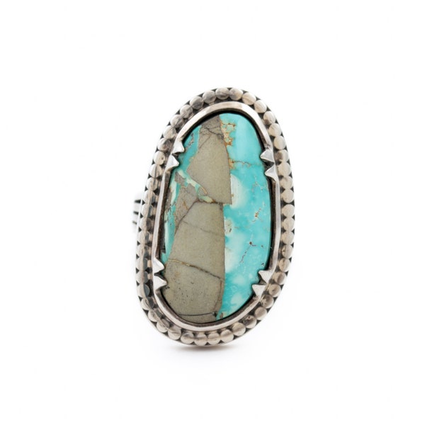 Claw-Bezelled Candelaria Turquoise Ring by Kingdom