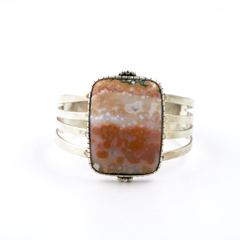 Pastel Ocean Jasper Cuff Bracelet by Turquoise Kingdom