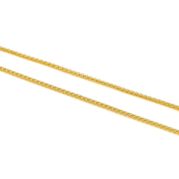 14k Yellow Gold Wheat Chain Necklace Etsy Australia