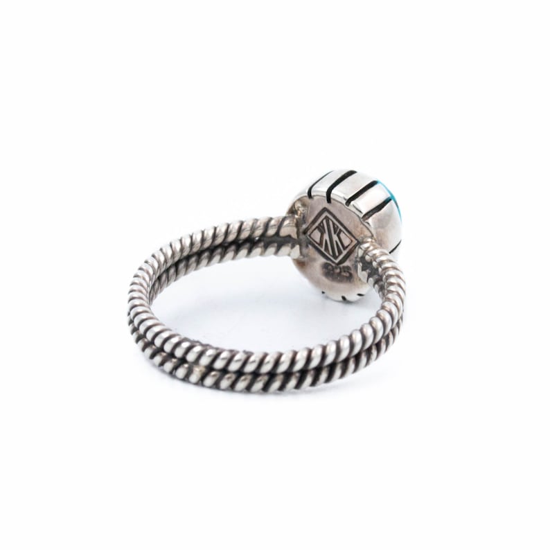 Twin Rope Blue Ridge Turquoise Ring by Kingdom