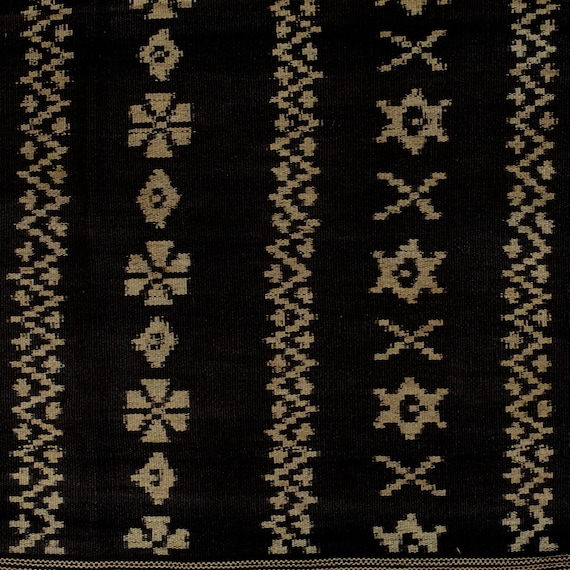 Antique Pale Black Sumba Ikat Scarf