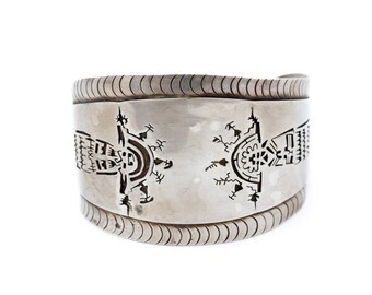 Silver Hopi Overlay Cuff Bracelet Anderson Koinva Free Gift - Etsy ...