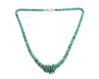 Santo Domingo Disc-Bead Heishi x Jacla Turquoise Necklace