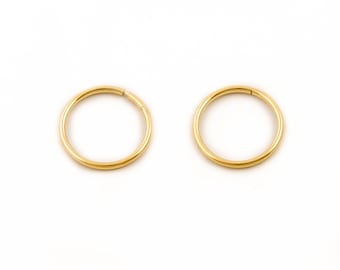 10 KT Gold Seamless Hoop Earrings