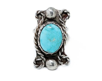 Tau Detail 1970 Blau Türkis Navajo Ring