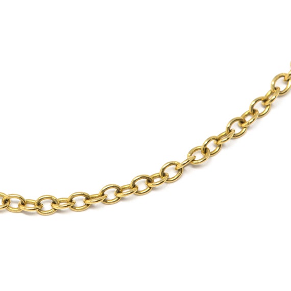 10 Kt Gold Chain Necklace Gem