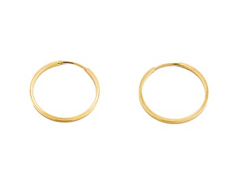 Contemporary 10 KT Gold Hoop Earrings