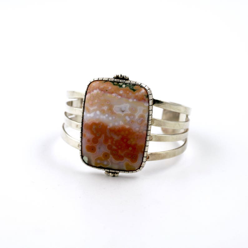 Pastel Ocean Jasper Cuff Bracelet by Turquoise Kingdom