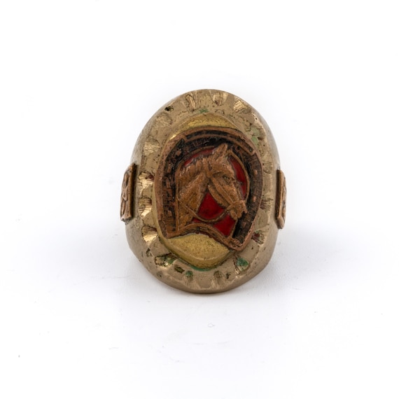 Bronze Mexican "Colts" Biker Ring