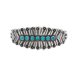 Important Vintage Zuni Native American Bellsn Turquoise Sterling Silver Bracelet Important Vintage Zuni Native American Bellsn Turquoise Sterling Silver Bracelet