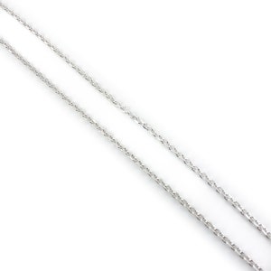 Solid Sterling Silver 3mm Trace Link Chain Necklace