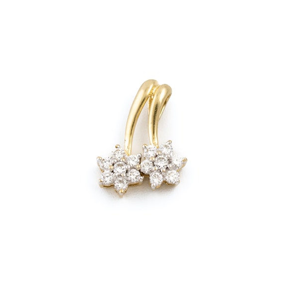 Vintage Blossom Diamond Gold Pendant