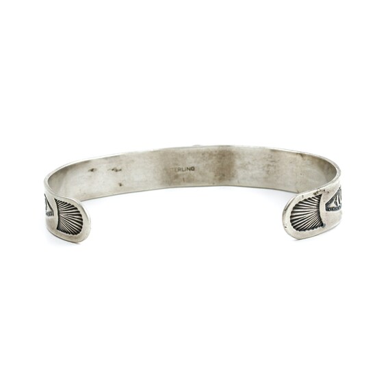 Silver 1940's Navajo Drop Row Cuff - Etsy Canada