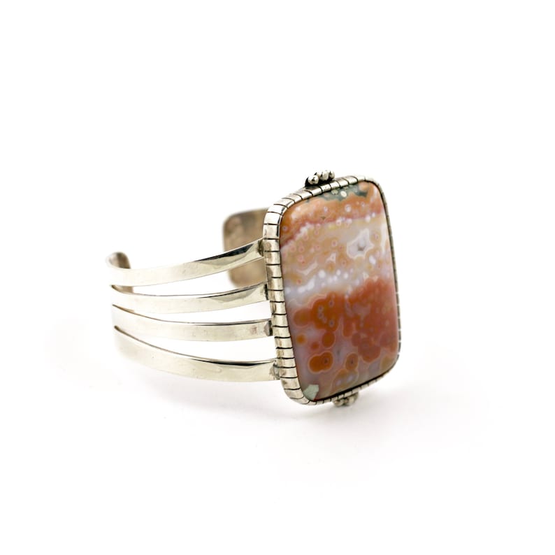 Pastel Ocean Jasper Cuff Bracelet by Turquoise Kingdom