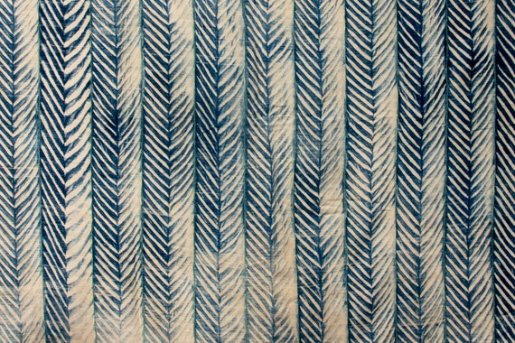 Herringbone Indigo Mud Cloth