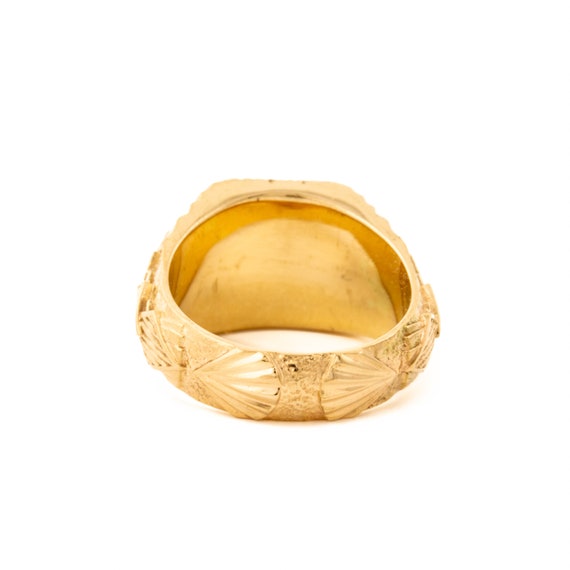 M2O ソリッド 14 KT ゴールド x レッド コーラル アールデコ 