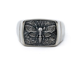 Sterling Silver "Death's Head Moth" Signet by Kingdom