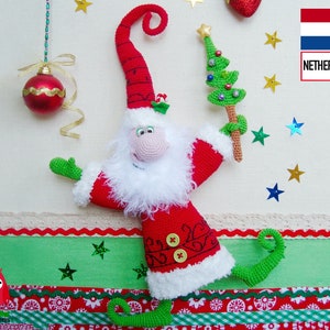 036NLY Kerstman, Haak patroon. Amigurumi PDF by Borisenko Etsy