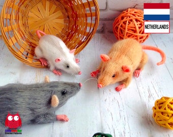 206NLY Haak patroon- Schattige kleine Rat - Amigurumi  PDF file by Ogol Etsy