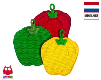 070NLY Haak patroon - Paprika pannenlap of decoratie - Amigurumi PDF file by Zabelina Etsy