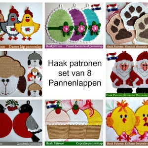 S07NLY Set van pannenlappen haakpatronen door Zabelina Etsy pdf image 1