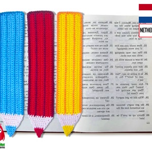 017NLY Potlood  Boekenlegger - Amigurumi Haakpatroon - PDF by Zabelina Etsy