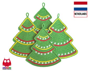 087NLY Kerstboom decoratie, pannenlap - Amigurumi Haak Patroon - PDF file by Zabelina Etsy