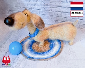 170NLY Haakpatroon - Hond TeckelDachshund Coconut - Amigurumi soft toy PDF file by Ogol Etsy