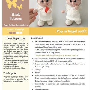 177NLY Haak patroon Pop in Engel outfit Amigurumi PDF file by Stelmakhova Etsy image 5