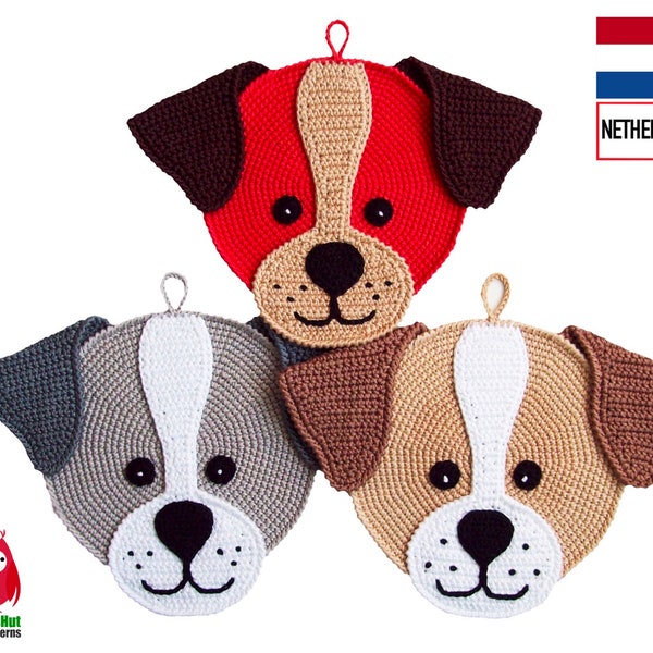 169NLY haakpatroon - Puppy decoratie of pannenlap - Amigurumi PDF file door Zabelina Etsy