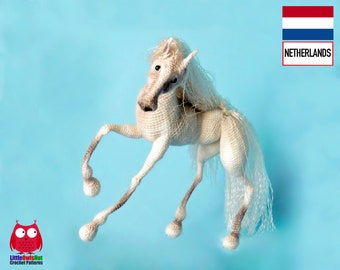 043Nl Paard “Witte droom” - Amigurumi Haakpatroon - PDF by Pertseva Etsy