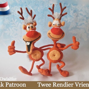 035NLY Twee Rendier Vrienden Amigurumi Haakpatroon PDF by Bakaeva Etsy image 7