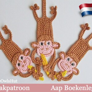 029NLY Aap Boekenlegger Amigurumi Haakpatroon PDF by Zabelina Etsy image 6