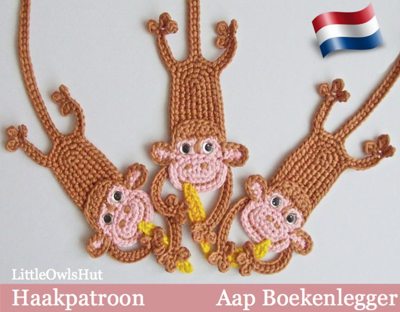 029NLY Aap Boekenlegger Amigurumi Haakpatroon PDF by Zabelina Etsy image 6