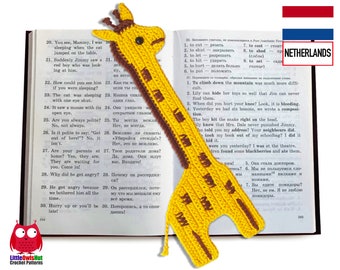 045NLY Giraf Boekenlegger - Amigurumi Haakpatroon - PDF by Zabelina Etsy