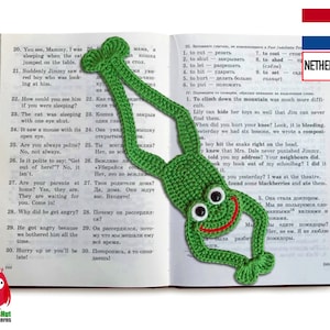 061NLY Boekenlegger Kikker  - Amigurumi Haakpatroon - PDF by Zabelina Etsy